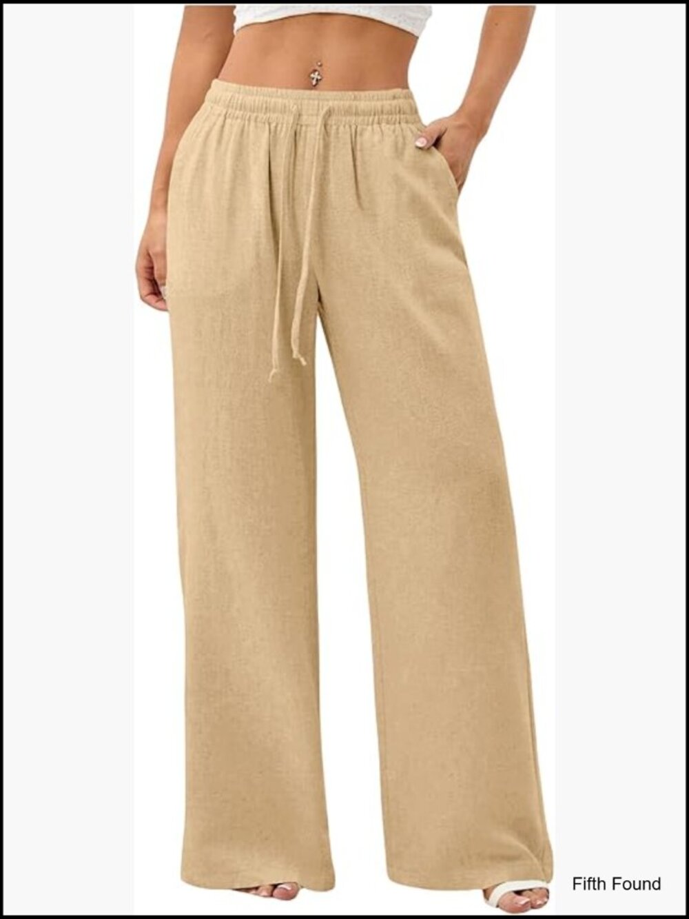 Wide Leg Drawstring Pants with Pockets